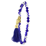 Blaues Bijoux-Armband mit Perlen (1064305)