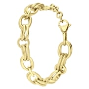 Gerecycled stalen 18 karaat goldplated armband cecile (1064412)