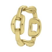 Stalen 18 karaat goldplated ring Blaise (1064429)