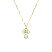 Goldfarbene Bijoux-Halskette, mit Steinchen (1064500)