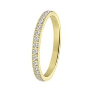 Ring, Edelstahl, vergoldet, mit Steinchen (1064686)