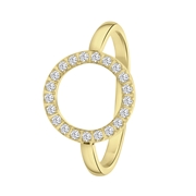 Stalen goldplated ring rond (1064695)