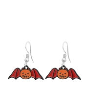 Halloween oorbellen met hanger vleermuis (1064814)