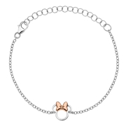 Zilveren Disney Minnie armband roseplated strik (1064847)