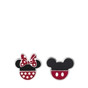 Zilveren Disney Mickey&Minnie oorbellen emaille (1064862)