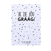 Karte IK ZIE JOU GRAAG (Ich bin gern bei dir) mit Umschlag für ein Armband (1064912)