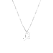 Zilveren ketting met hanger muzieknoot K3 (1065136)