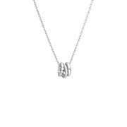 Halskette, 925 Silber, mit Anhänger, 3er-Ring, Twisted (1065307)