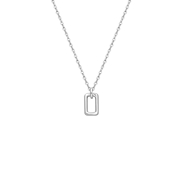 Halskette, 925 Silber, mit Anhänger, Rechteck (1065309)