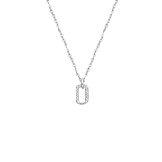 Zilveren ketting met hanger twisted (1065311)