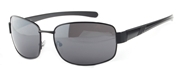 Sonnenbrille mit schwarzem Rahmen und dunklen Gläsern (1021592)
