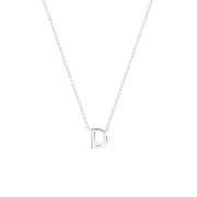 9 karaat witte ketting met letter hanger (1066812)