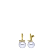 Goudkleurige bijoux oorbellen met immitatieparel (1066186)