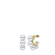 Goudkleurige bijoux oorbellen met immitatieparel (1066188)