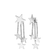 Zilverkleurige bijoux oorbellen met sterren (1066195)
