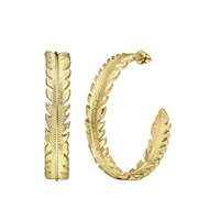 Goudkleurige bijoux oorring bewerkt (1066319)