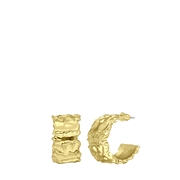 Goldfarbene bijoux breite Ohrringe (1066345)