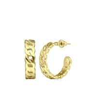 Goudkleurige bijoux oorringen vlecht (1066351)