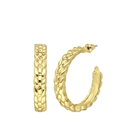Goudkleurige bijoux oorringen gewelf (1066355)