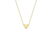 Gerecycled zilveren goldplated ketting hart (1066469)