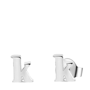 Stalen oorknoppen met hanger letter (1066544)
