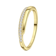 Ring, 925 Silber, vergoldet, mit Zirkonia (1066568)