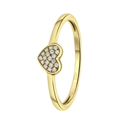 Ring, 925 Silber, vergoldet, Herz mit Zirkonia (1066595)