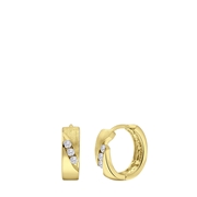 Ohrringe, 925 Silber, vergoldet, matt/glänzend, mit Zirkonia (1066635)