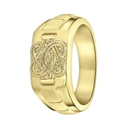 Gerecycled stalen goldplated ring surinaamse mattenklopper (1067310)