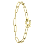 Zilveren goldplated armband closed forever (1067296)