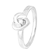 Zilveren S&D ring met diamant (1024394)