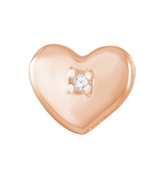 Zilveren roseplated hanger hart met zirkonia (1024541)
