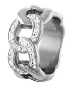 Ring aus Edelstahl Kristall (1024716)