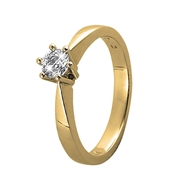 14K Geelgouden solitair ring met diamant (0.20ct.) (1025894)