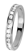 Rhodium plated ring EVE Eternity kristal (1027035)