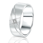 Beziehungsring in rhodiniertem 925 Silber Diamant Bogor (1027131)