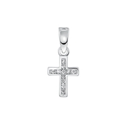Zilveren hanger kruis met zirkonia (1030677)