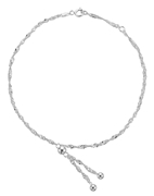 Gerecycled zilveren enkelband (1033609)