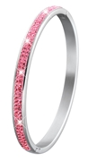 Kinderarmband aus Edelstahl mit rosa Kristall (1035653)