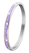 Gerecycleerd stalen kinderarmband violet kristal (1035657)