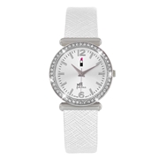 Little Miss Fabulous Armbanduhr mit weißem PU-Armband (1036197)