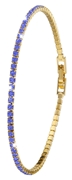 Goldplated armband sapphire crystals (1036248)