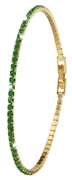 Goldplated armband emerald crystals (1036249)