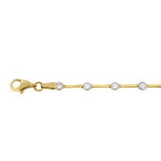Bicolor-Armband, 585 Gold, Zirkonia (1036326)