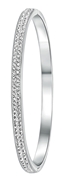 Gerecycled stalen armband bangle met kristal (1036807)