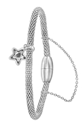Gerecycleerd stalen armband mesh ster met kristal (1036986)
