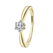 Geelgouden solitair ring met diamant (0,30ct.) (1037195)