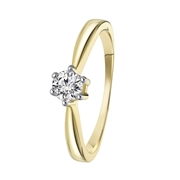 14K geelgouden solitair ring met diamant (0,40ct.) (1037199)