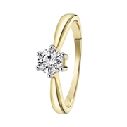 Geelgouden solitair ring met diamant (0,50ct.) (1037203)