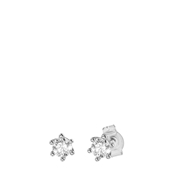 14K witgouden solitair oorbellen diamant (0,37ct.) (1037226)